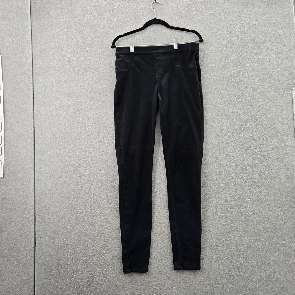 Spanx Women Legging M Black Cotton Nylon Twill U-8500 30" Inseam‎
